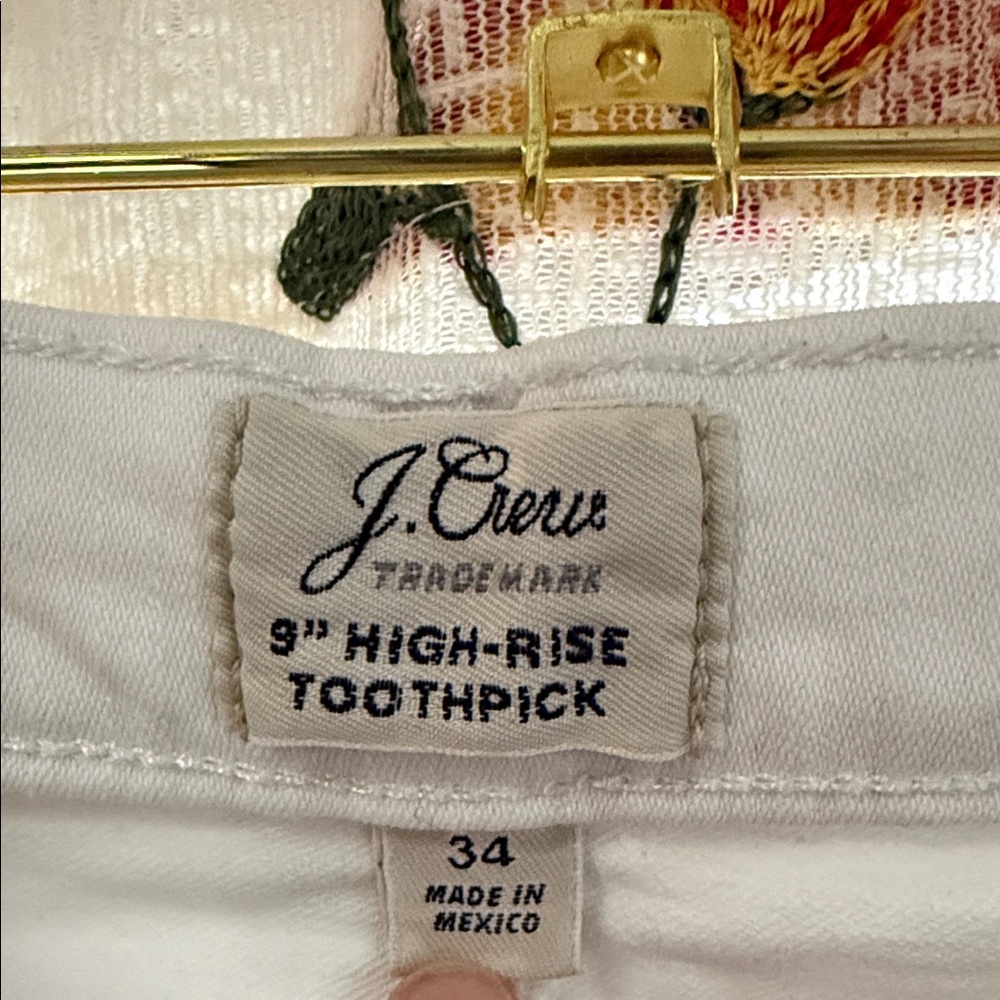 Women's J.crew 9” High Rise Toothpick Jeans Size 34 - Picture 2 of 5